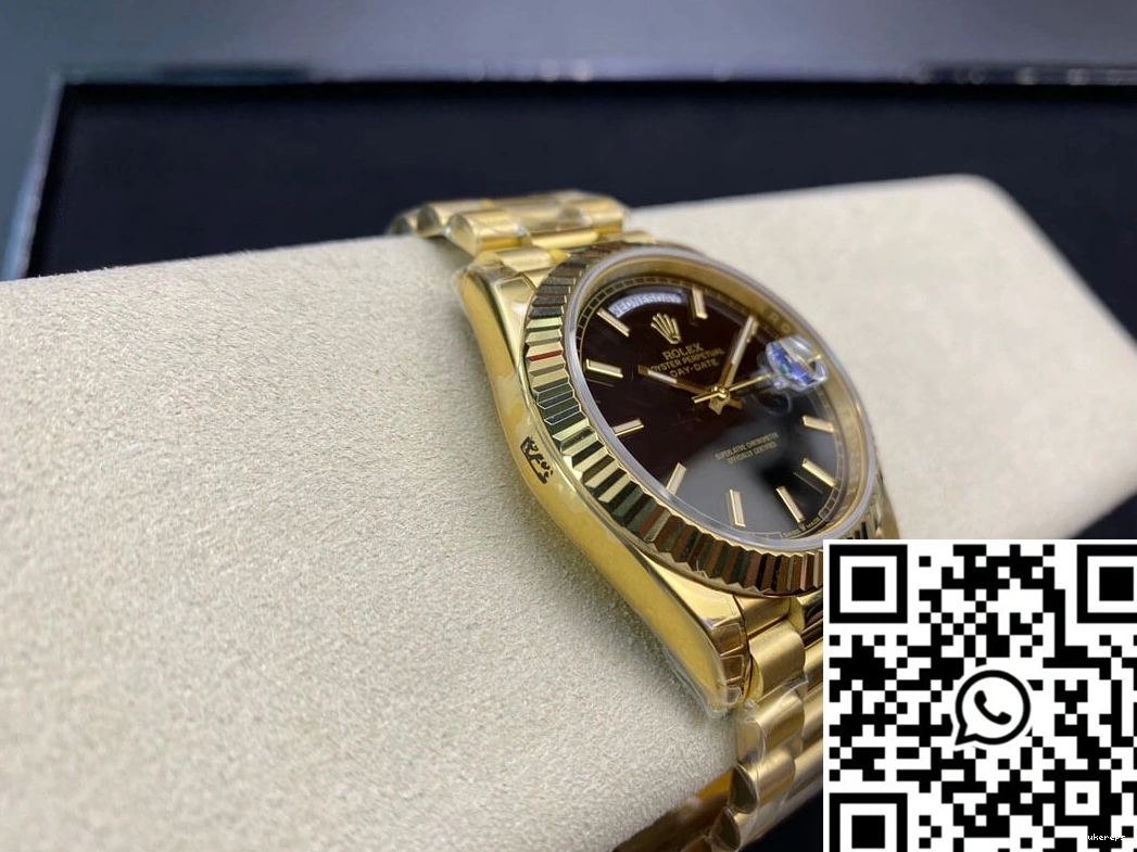 Yellow Date Rolex Factory Dial Gold Day Black 40MM EW 0208